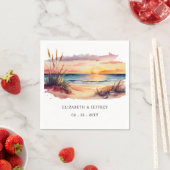 サンセット素朴ビーチ スタンダードカクテルナプキン (インサイチュ)