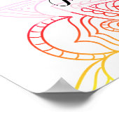 サンセット結婚マンダラのハッシュタグ記号 ポスター (角)