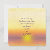 サンセット結婚式招待状 招待状 (正面)