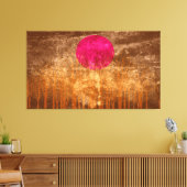 サンセット絵画抽象芸術の3 キャンバスプリント (インサイチュ (リビング))