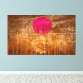 サンセット絵画抽象芸術の3 キャンバスプリント (インサイチュ (ウッドフロア))