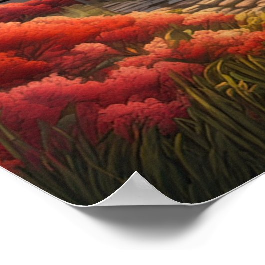 サンセット美しい日本のザカントリーサイド ポスター (角)