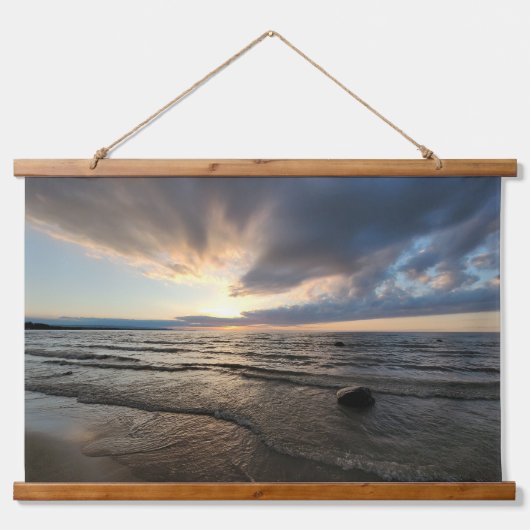 サンセット美しい 吊り下げ型タペストリー (正面)