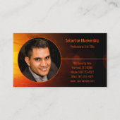 サンセット背景プロフェッショナル写真テンプレート 名刺 (正面)