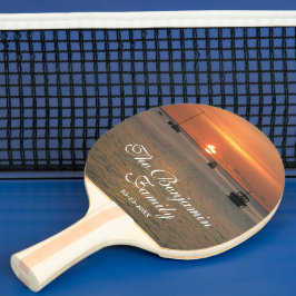 サンセット自然トロピカルファミリーボートのパーソナライズ 卓球ラケット