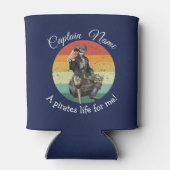 サンセット航海のスケルトンパーティー海賊 缶クーラー (裏面)