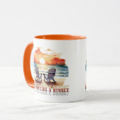 サンセット色のアクセントが好き マグカップ (正面左)