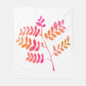 サンセット葉 フリースブランケット (正面)