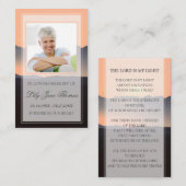 サンセット葬儀祈りの言葉カード |思い出を愛して 名刺 (正面/裏面)