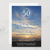 サンセット記念日の招待 招待状 (正面/裏面)