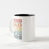 サンセット誇りを持ったパパいくつかのスマートな子供のマ誇りを持ったグ ツートーンマグカップ (正面左)