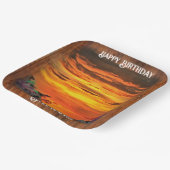 サンセット誕生日2584スクエア ペーパープレート (傾斜あり)