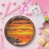 サンセット誕生日2584 ペーパープレート (パーティー)