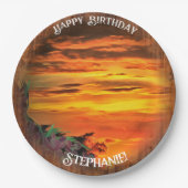 サンセット誕生日2584 ペーパープレート (正面)