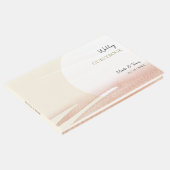 サンセット赤面コーラルピンクウォーターカラー抽象芸術 ゲストブック (コーナー)