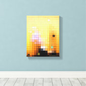 サンセット超高層ビル キャンバスプリント (インサイチュ (ウッドフロア))