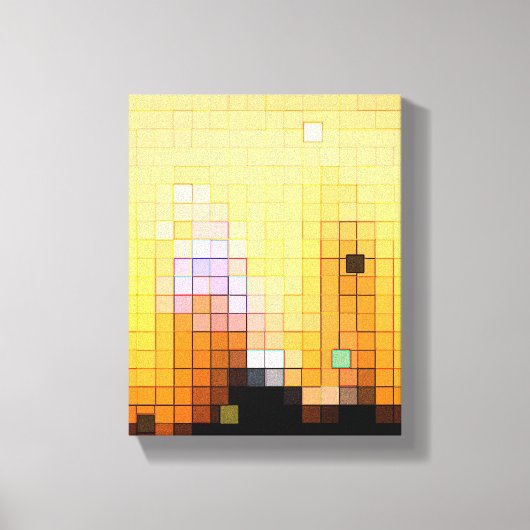 サンセット超高層ビル キャンバスプリント (正面)