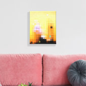 サンセット超高層ビル キャンバスプリント (インサイチュ (リビング))