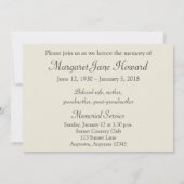 サンセット追悼式のお知らせ 招待状 (裏面)