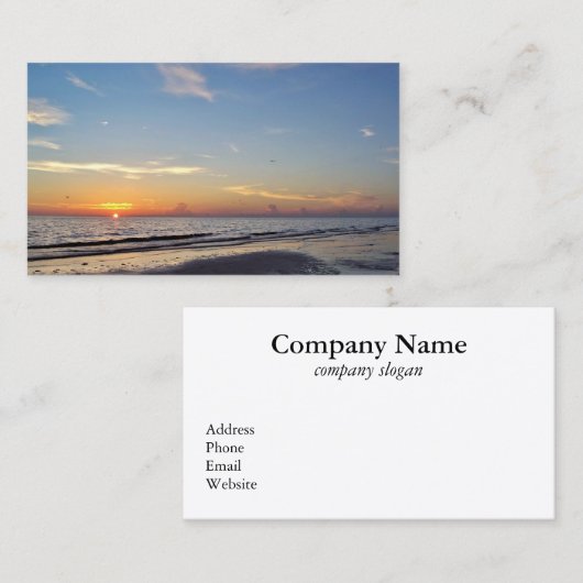 サンセット退職名刺 名刺 (正面/裏面)