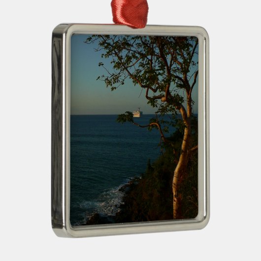 サンセット遠くにIIトロピカルシースケープで帆走 メタルオーナメント (右)