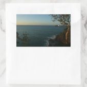 サンセット遠くにIIトロピカルシースケープで帆走 長方形シール (バッグ)