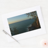 サンセット遠くにIIトロピカルシースケープで帆走 長方形シール (封筒)