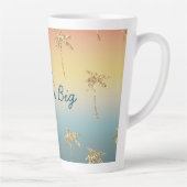 サンセット金ゴールドグリッターパームツリーズ カフェラテマグ (右)