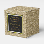 サンセット金ゴールドグリッター「ありがとう」クラシックお気に入りボックス フェイバーボックス (正面サイド)