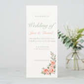 サンセット開花 – ソフトオレンジ 招待状 (スタンド正面)