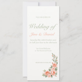 サンセット開花 – ソフトオレンジ 招待状