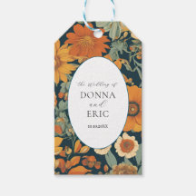 サンセット開花:ヴィンテージ70のオレンジ色のフローラ結婚の