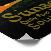 サンセット限定旅行南太平洋鉄道ポスター ポスター (角)