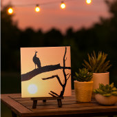 サンセット陛下:孔雀シルエットセラミックタイル タイル