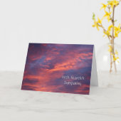 サンセット雲の同情カード カード (黄色い花)