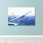 サンセット飛行 キャンバスプリント (インサイチュ (ウッドフロア))