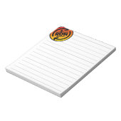 サンセット食べスリー走プの中継ランナーが列に並ぶ ノートパッド (回転)