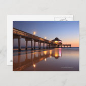 サンセット魚釣りピア、フォートマイヤーズビーチ、 ポストカード (正面/裏面)