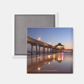 サンセット魚釣りピア、フォートマイヤーズビーチ、 マグネット (正面/裏面)