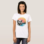 サンセット魚釣り冒険 Tシャツ (正面フル)