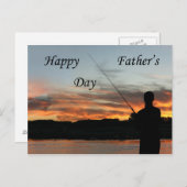 サンセット魚釣り父の日はがき ポストカード (正面/裏面)