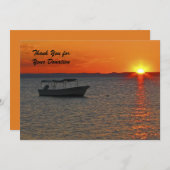 サンセット魚釣り船 サンキューカード (正面/裏面)
