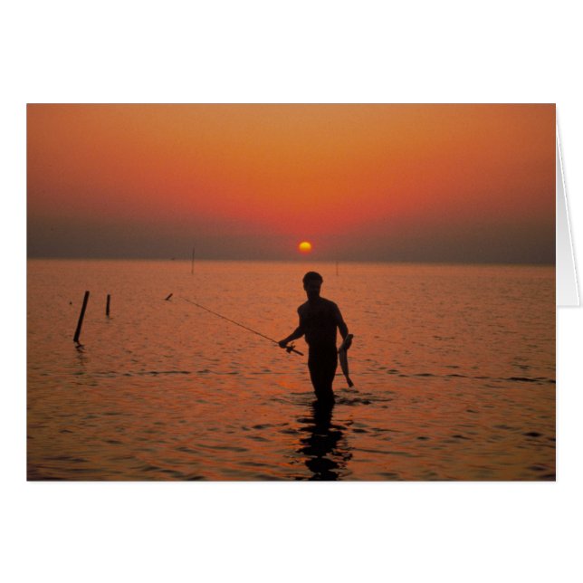 サンセット魚釣り (正面横)