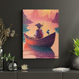 サンセット魚釣り ジグソーパズル