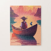 サンセット魚釣り ジグソーパズル (縦)