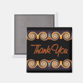 サンセット鮮やかスワールありがとう磁石 マグネット (正面/裏面)