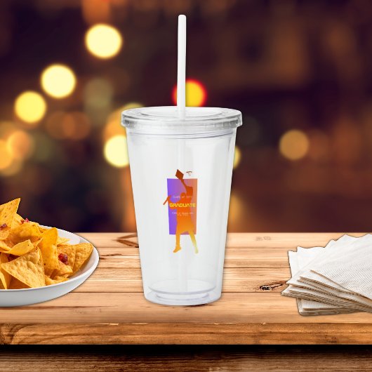 サンセット鮮やかテクモダンの卒業 アクリルタンブラー