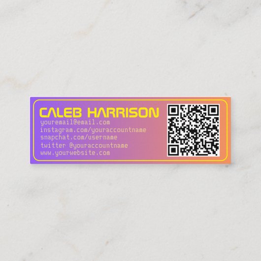 サンセット鮮やかテクモダンの卒業 スキニー名刺 (裏面)