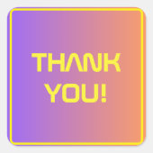 サンセット鮮やかテクモダンの卒業 スクエアシール (正面)