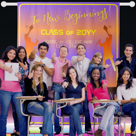 サンセット鮮やかテクモダンの卒業 タペストリー